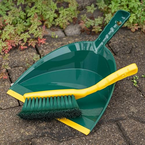 SIDCO Kehrgarnitur Krallenbesen + Kehrschaufel Schaufel und Besen Kehrset Garten Set – Bild 5