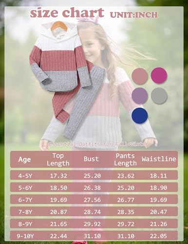 Girls Clothes Fall Girl Outfits 2Pcs Hoodie Pullover Sweatshirt+Pant+Leggings Winter Set for Size 4-8 Years Little Girls - Image 7