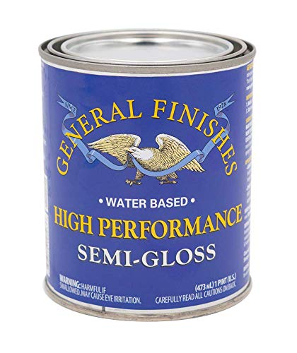 General Finishes High Performance Water Based Topcoat, 1 Pint, Semi-Gloss