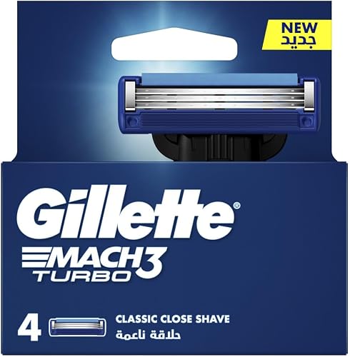 Gillette Mach3 Turbo Blade Refills x4