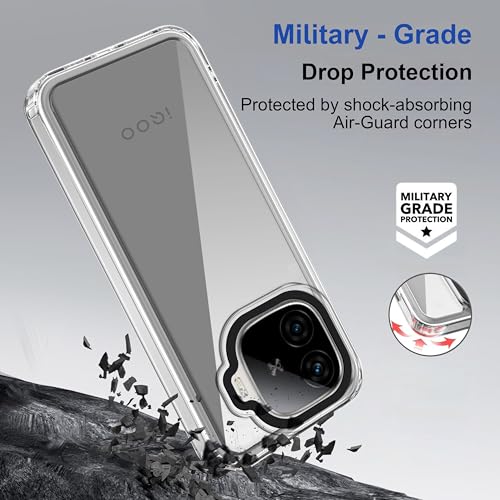 Image of amazon basics Back Case Cover for iQOO Neo 10R | Compatible for iQOO Neo 10R Back Cover | Case Cover with Camera Protection | (TPU + PC | Transparent)