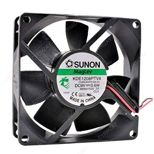 CYRMZAY kompatibel für SUNON KDE1208PTV4 9V 0.6W 80 * 80 * 25MM 8CM 2Pin Lüfter Cover
