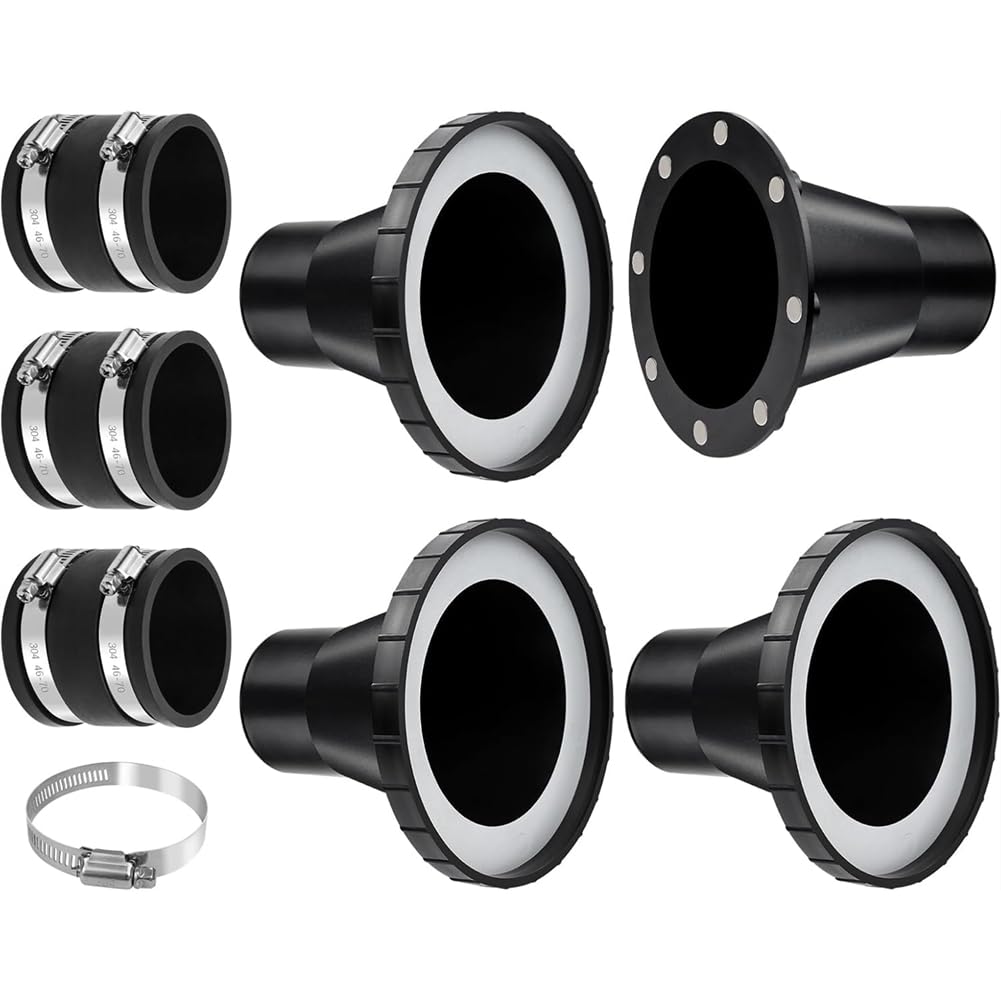 Jnchdghwa Black 4" To 2.5" Magnetic Dust Collection Fittings For Woodwork Shop Vacuums Hose,One-To-Multi Magnetic Dust Collector System