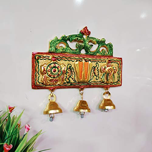 Image of KridayKraft Tirupati Door Hanging Shankh Chakra Namah Latkan Meenkari Decorative for Home,Office & Room,Also Gift for House Warming