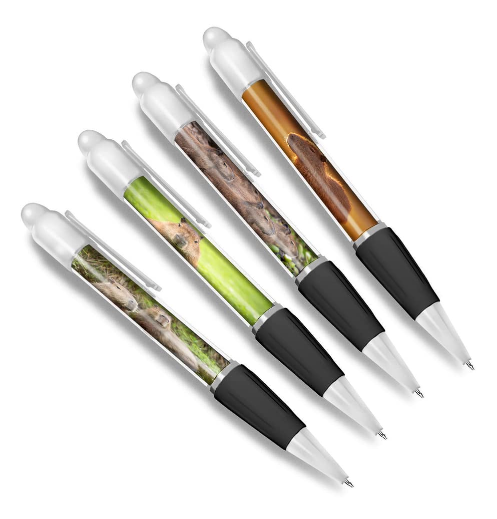 DV DESIGN Set of 4 Capybara White Ballpoint Pens