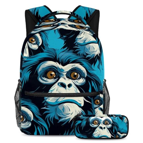 Sac à dos grande capacité à motif avec sa trousse pratique pour étudiants