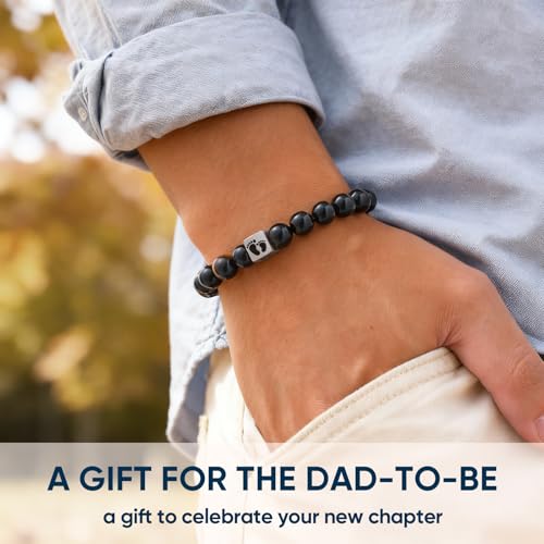 Pulsera de piedra natural para hombre FLHEART New Dad miniatura 2