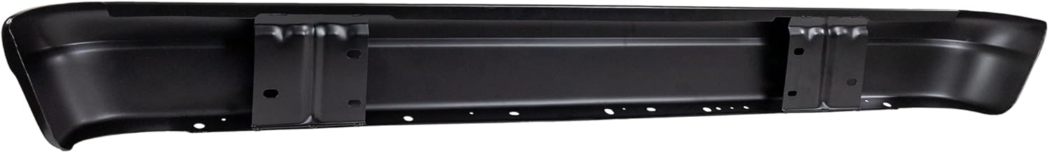 Garage-Pro Bumper for Ford E-350 Super Duty 1999-2014 Rear Painted Black Steel w/o Molding Holes w/o parking aid sensor holes For Models Without Rear Object Sensor Holes Replaces # 7C2Z17906EPTM