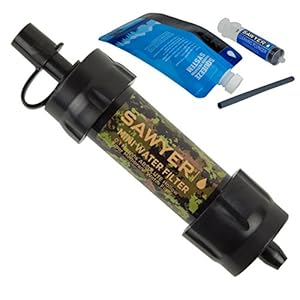Sawyer Filtre à Eau Mini PointONE pour l’extérieur – Élimine 100% des microplastiques et 99,99999%* de Toutes Les bactéries – Compact, léger et Filtre jusqu’à 100 000 gallons