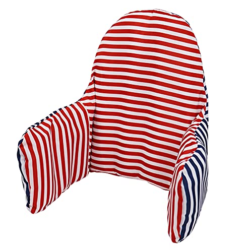 High Chair Cushion, New Type High Chair Cover Pad/pad for High Chair,highchair Cushion for IKEA Antilop Highchair,Built-in Inflatable Cushion,Baby Sitting More Comfortable (red and Blue Stripes)