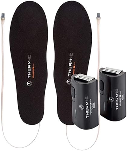 THERM-IC Set Heat Flat + C-Pack 1300-1 par de plantillas térmicas finas y fáciles de cortar con elementos calefactores ultrafinos y baterías de