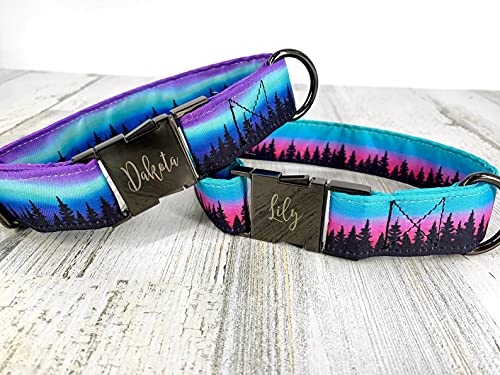 Generic Personalized Aurora Mountain Dog Collar W/Metal Buckle thumb #1