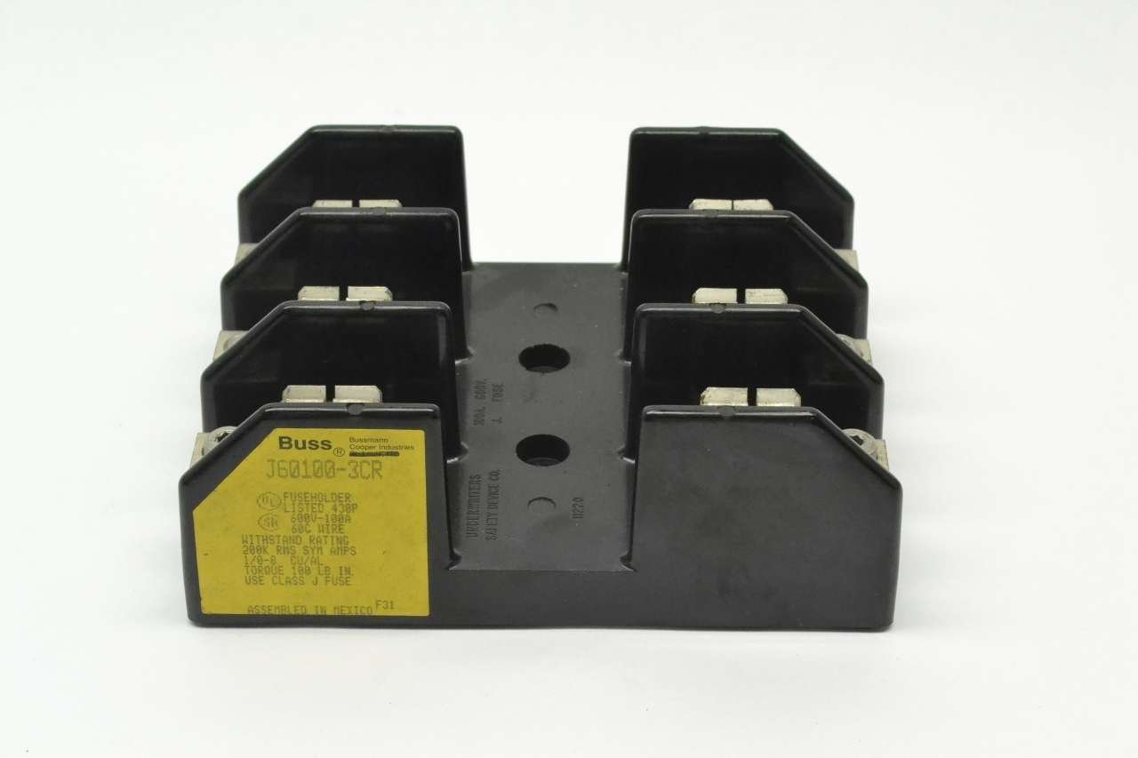 Eaton Bussmann J60100-3CR, 100Amp (100A) 600V Class J Fuse Holder