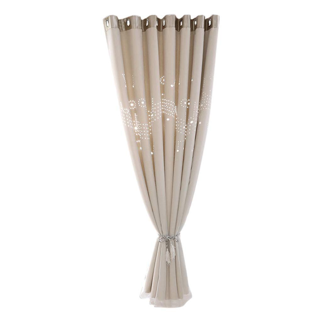 Rideau de porte à œillets beige pour entrée chaleureuse