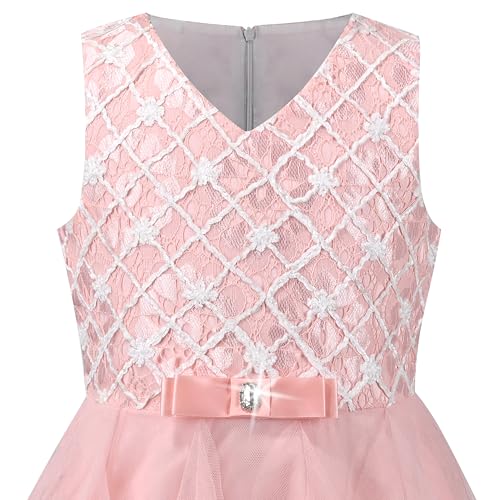 Sunny Fashion Flower Girls Dress Purple Tiered Skirt Bridesmaid Wedding3