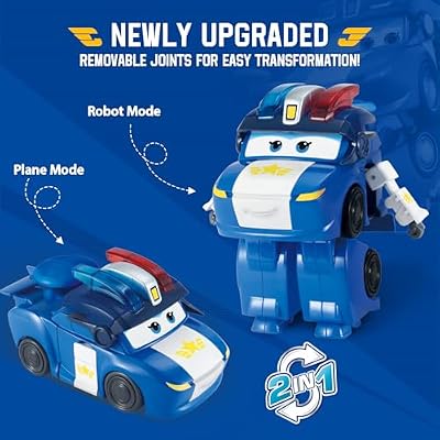 Super Wings Transformable Toys 2-Pack - 5 Golden Girl & Lucie Airplane to Robot Figures, 2-in-1 Rescue Bots Action Playset for Kids Ages 3-7, Fun Plane Toys Gift Set for Boys & Girls