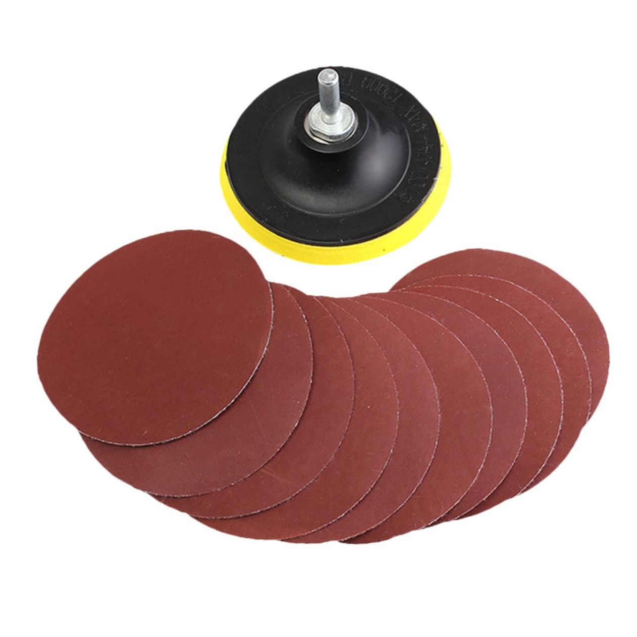 Unomor 25mm Round Sandpaper Pad 100pcs Flocking Self-Adhesive Sanding Pads for Wood Metal