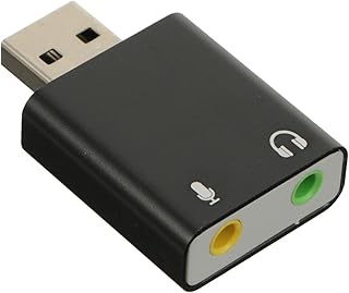 Mikikit USB External Sound Card Headset Adapter for PC Microphone Adapter Sound Card for PC Stereo Sound Mic Adapter Jack Audio Adapter Audio Adapter 3d Sound Cards External Sound Cards 3d