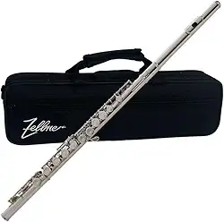 Flauta Transversal Niquelada 16 Chaves ZFL-600N c/Estojo- Zellmer