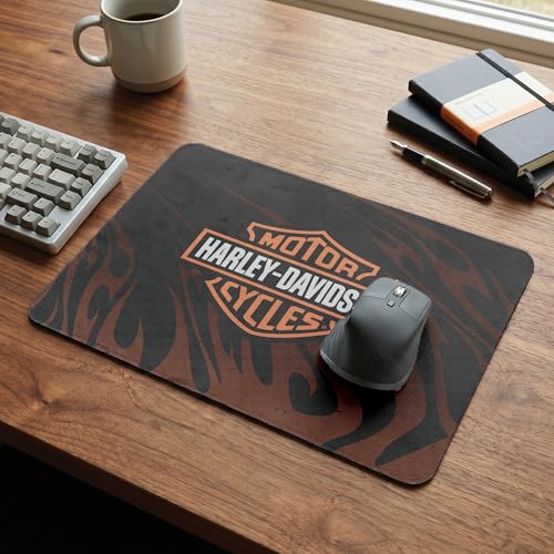 Northwest Harley-Davidson Grunge Flames Mouse Pad, Officially Licensed Non-Slip Desk Mat, Soft Surface Computer Accessory for Home or Office, PVC Foam, 15 x 20 in by Northwest - Used condition - US$19.83