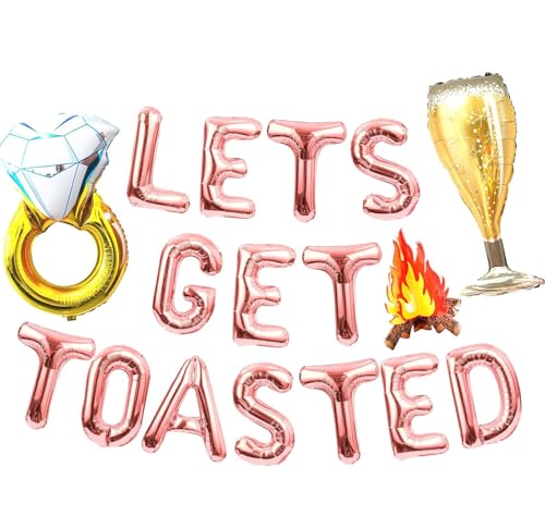 Image of Lets Get Toasted Bachelorette Decoration Mountain Engagement Decorations | Mountain Bachelorette Decoration Camp Bachelorette Decoration Camping Bachelorette Party Decorations