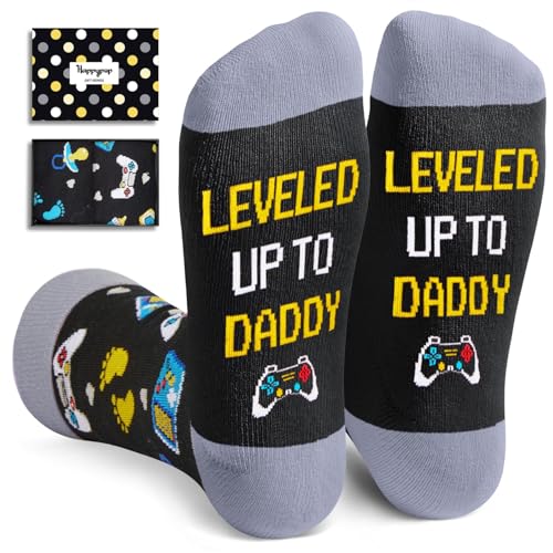 HAPPYPOP Funny New Dad Gifts - First Time Daddy Gifts for Expecting Father, Novelty Men Socks