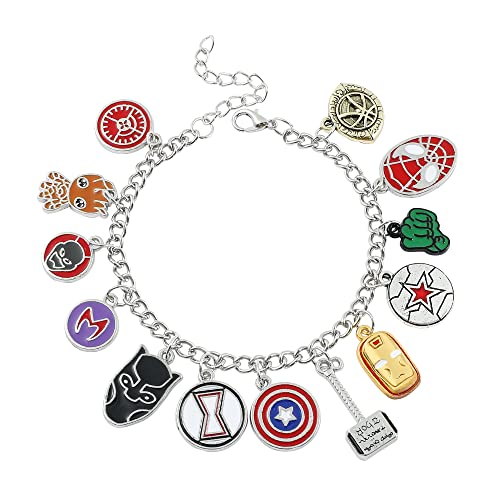 Creative Movie Charm Bracelets For Women Girls, Silver Color 7.48+1.97 Inch Chunky Chain Diy Cartoon Bracelets Jewelry Accessories Gifts #TOP22