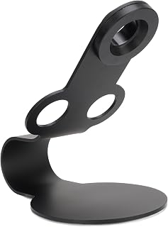 AMONIDA Hair Dryer Stand, Magnetic Holder for 3 in 1 Design, Soft Pads and Anti Oil Coating Stand, Aluminum Alloy Base Holder