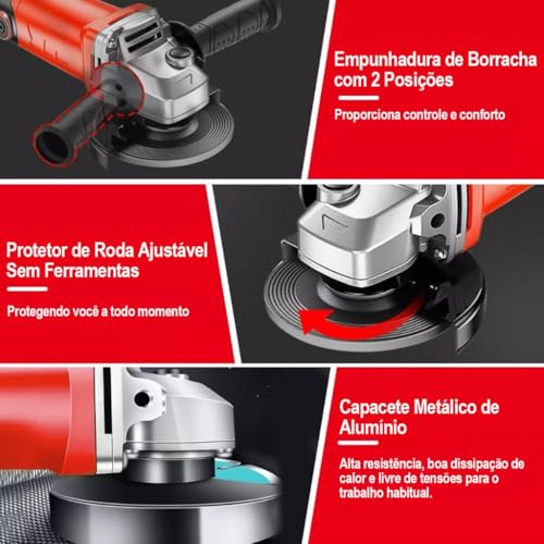 Esmerilhadeira Angular 980 W com Furadeira + Motoserras 3 em 1 (220, Volts)