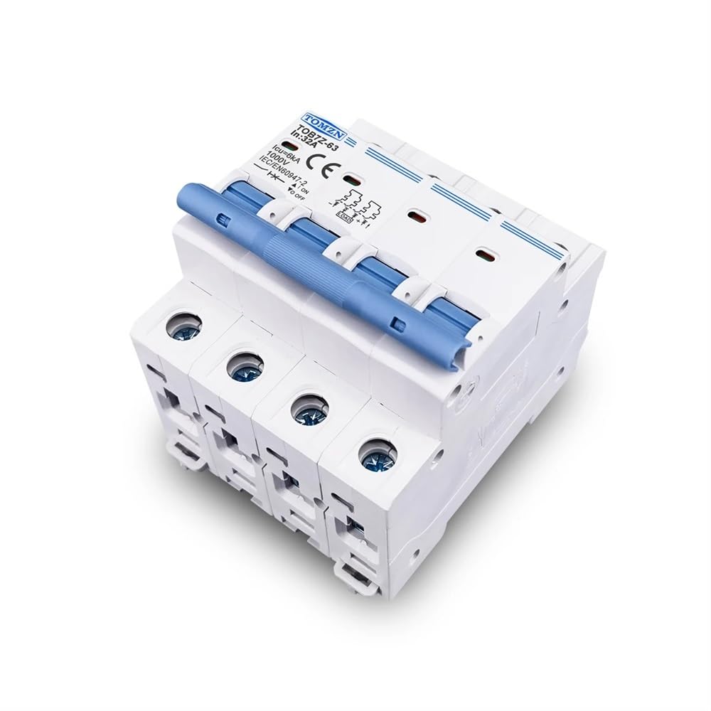 Salvavita Riarmo Automatico 4P DC MCB 1000V Solare PV. Sistema Mini Interruttore 3A 6A 10A 16A 20A 25A 32A 40A 50A 63A DC MCB Differenziale Riarmo Automatico(6A)