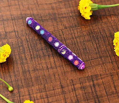 CRAFTAM Rajasthani Handicrafts Lakh Mirror & Beats Work Ball Pen mix color, Gift Set of 10