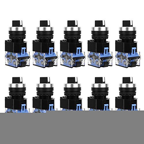 Selettore rotante a 3 posizioni da 22 mm, 10Pcs