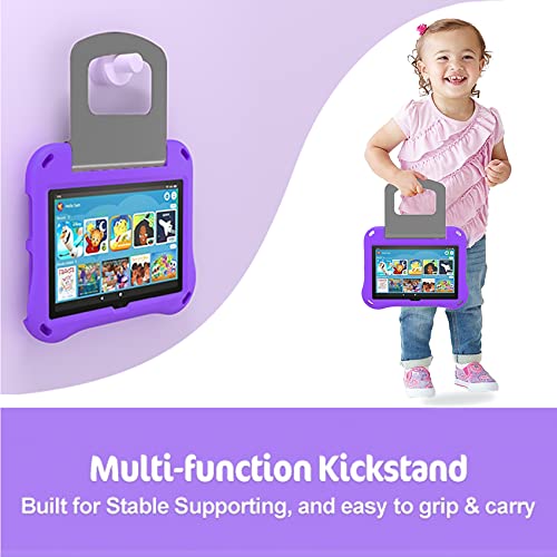 Tablet 8 Kids Case, All-New 8 Inch Tablet Case(Only For 12Th &10Th Generation)，Dihines Light-Weight Shockproof Kids-Proof Case With Stand For Tablet 8-Purple #TOP2