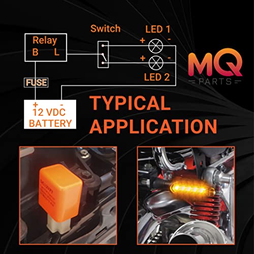 image for 2 Packs 2-Pin 12V Speed Adjustable LED Electronic Flasher Relay Fixes 