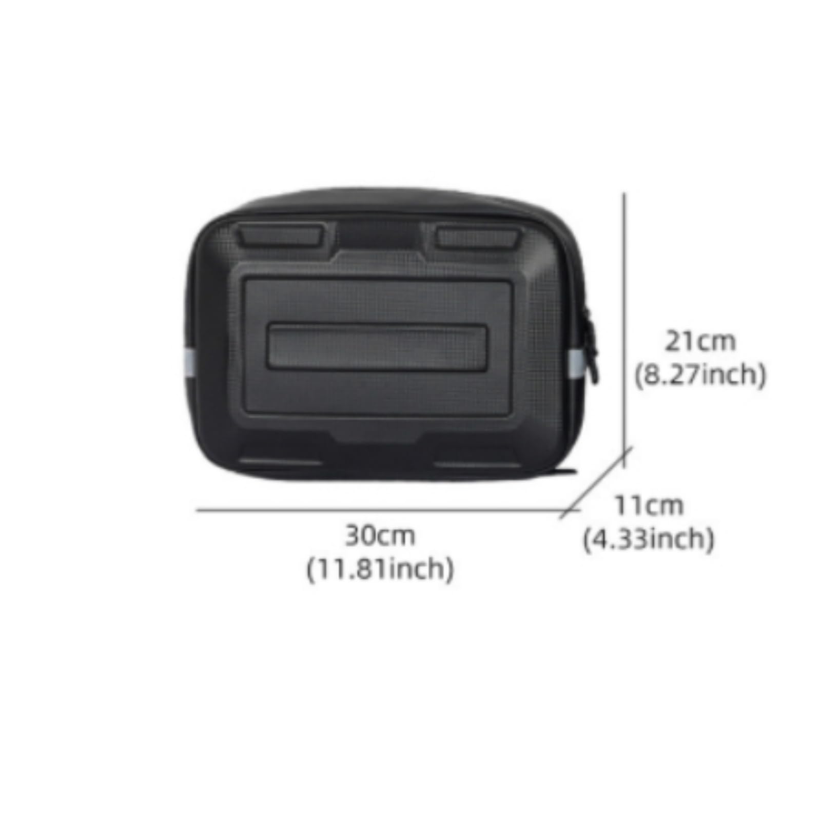 Estuche Rígido para cicleta con Compartimento litros y Exterior con Banda Reflectante para Mantener Artículos Esenciales, Array, Negro, Pequeño