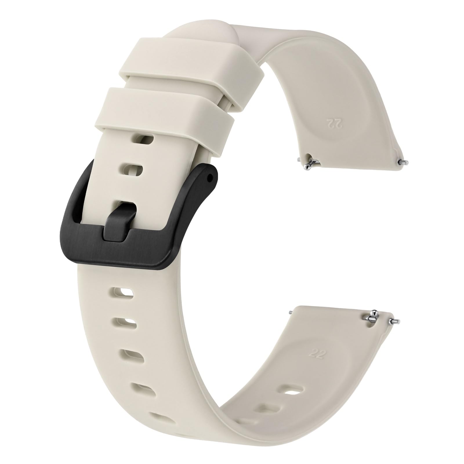 BISONSTRAP Cinturino per Orologi in Silicone, Leggeri Cinturini con Sgancio Rapido, 14mm 16mm 17mm 18mm 19mm 20mm 22mm