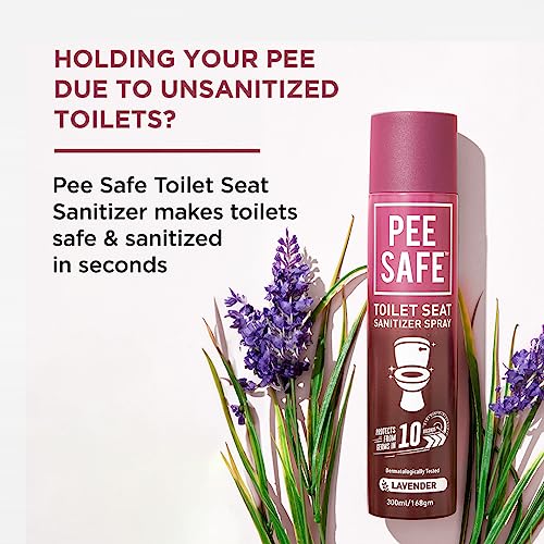 Image of PEESAFE Pee Safe Toilet Seat Sanitizer Spray (300ml) - Lavendar | Reduces The Risk Of UTI & Other Infections | Kills 99.9% Germs & Travel Friendly