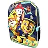 Ruz Paw Patrol Boy's 16 Inch Backpack With Removable Matching Lunch Box Set (Black-Blue)