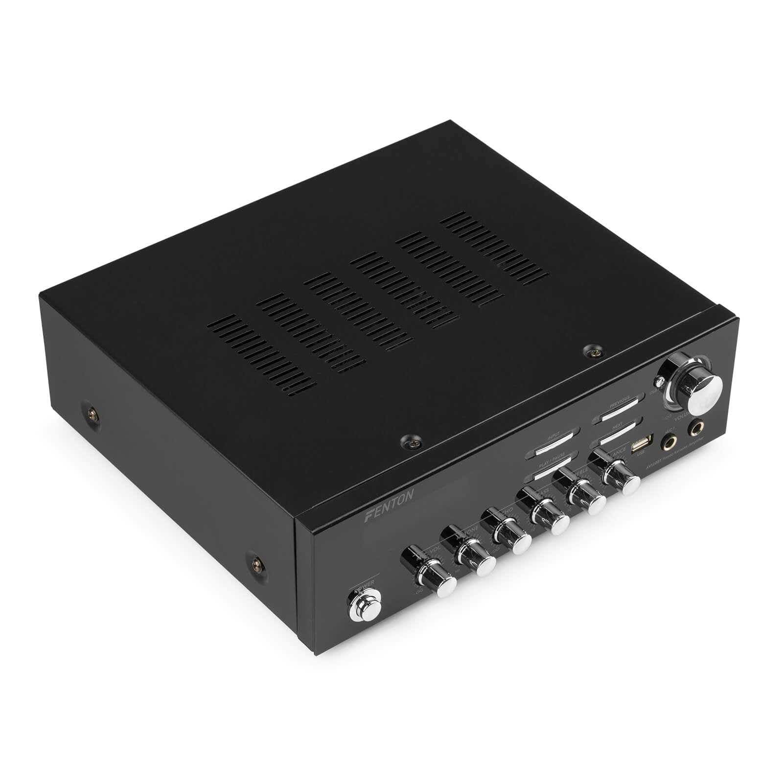 Fenton AV120BT Amplificador estereo Hifi USB BLUETOOTH EQ 2 entradas de micrófono