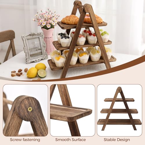 Support à gâteaux rectangulaire pour optimiser l'espace de table de buffet - 4