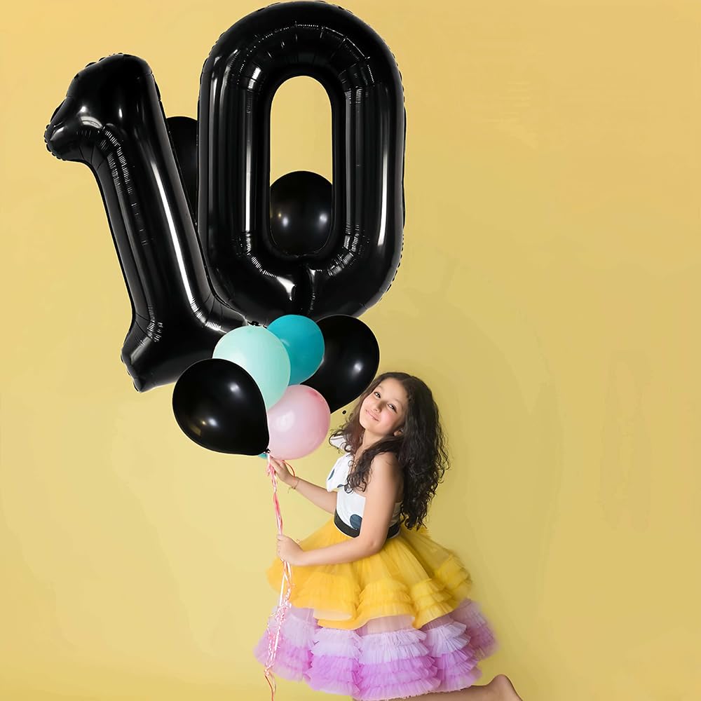 Foil Globo Número 5 Azul 40" (101cm), Inflable Helio o aire, Gigante Numeros 0-9, 10-19, 20-29, 30-100, Grande Globos Decoración para La Boda Aniversario y Cumpleaños Fiestas — view 75