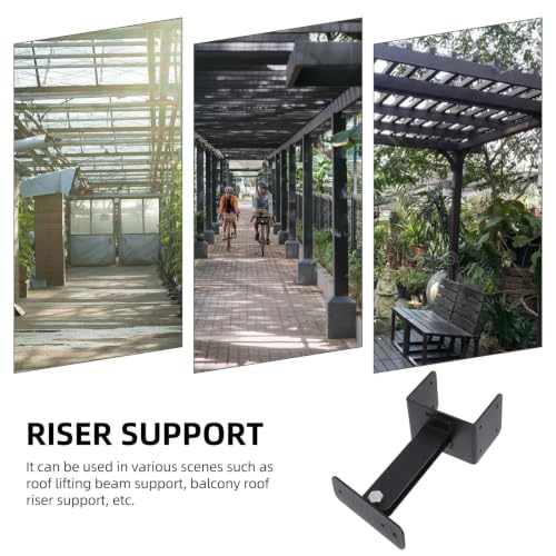 Kit de soportes elevadores para techos de alta resistencia Gadpiparty para pérgola y cubierta de patio, material de acero inoxidable con rendimiento confiable que brinda soporte y estabilidad, diseño moderno negro miniatura 4