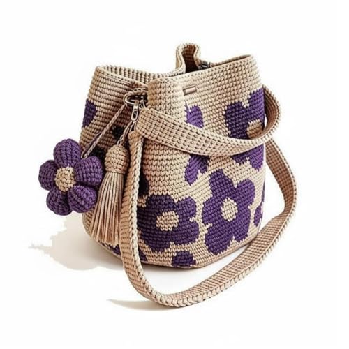Sac en crochet à fleurs pour sortie estivale et plage bohème