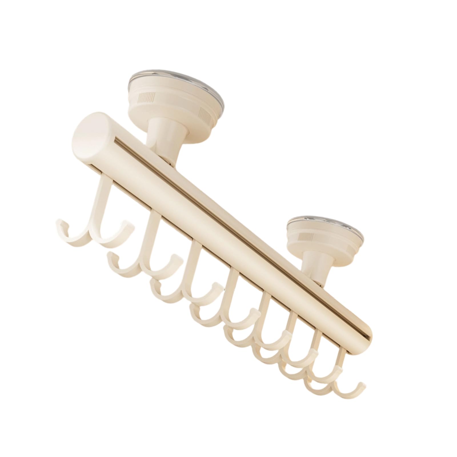 Linvimia Vertical Space Saving Pull Out Suction Cup Clothes Hanger for Wardrobes Organization Without Drilling Modern Styles Drillless Mount
