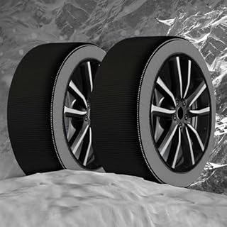 CARALL Calze da Neve Omologate Italia, Colore Nero, Misura XL, Catene Da Neve Tessili (Nero,XL)