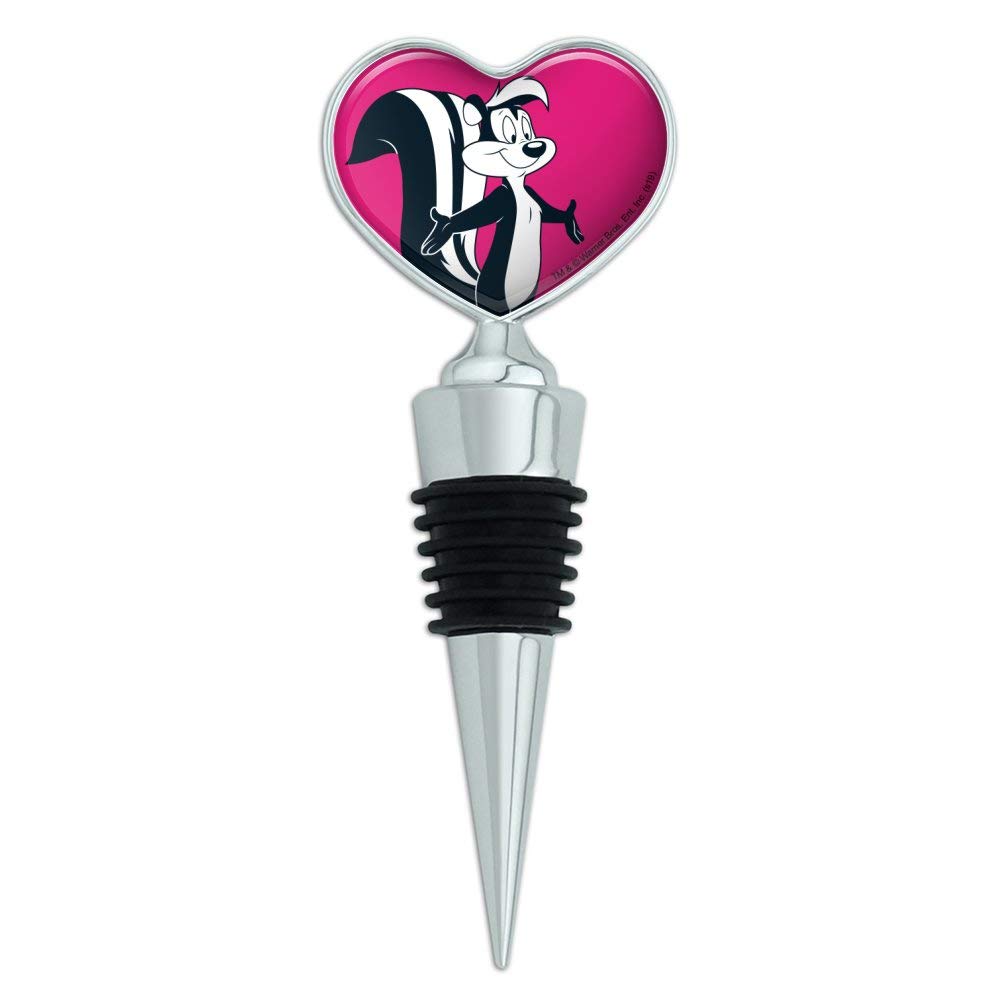 Looney Tunes Pepe Le Pew Heart Love Wine Bottle Stopper