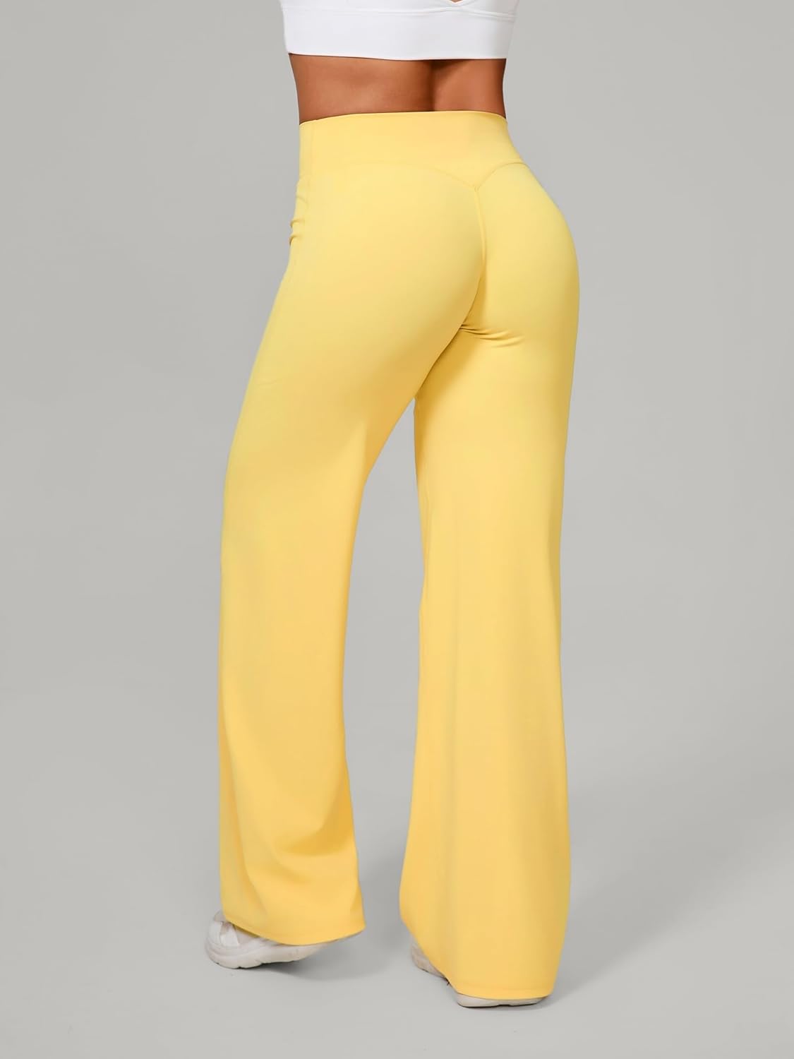 ABOCIW Womens Straight Leg Leggings Bottoms High Waist Gym Workout Leggings No Front Seam Wide Leg Yoga Pants - Image 6