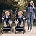 3 Pcs Twin Stroller Connector Side by Side, Universal Stable Baby Stroller Pushchair Connectors, Detachable Adjustable 2 in1 Twin Dual Stroller Connector for Two Strollers Connection ﻿