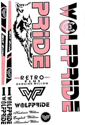 Image of Retro Plus Pink Cricket Bat Sticker