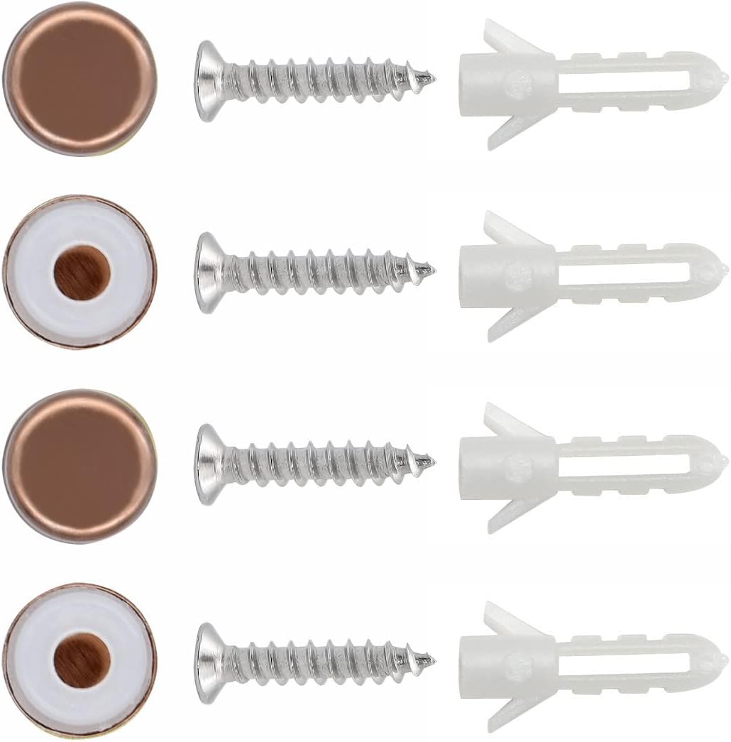 18cm Wine Glass Rack - Under Cabinet Stemware Wine Glass Holder Glasses Storage Hanger Metal Organizer for Bar Kitchen, Copper Finish (3 Rows, 1 Pack)